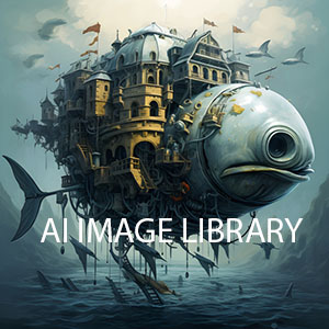 collection of 3000 AI-generated images with Resell right